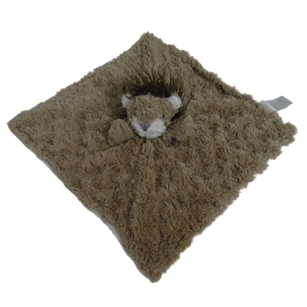 Elegant Baby Lion Security Blanket Lovey Brown Kids Cuddle Toy